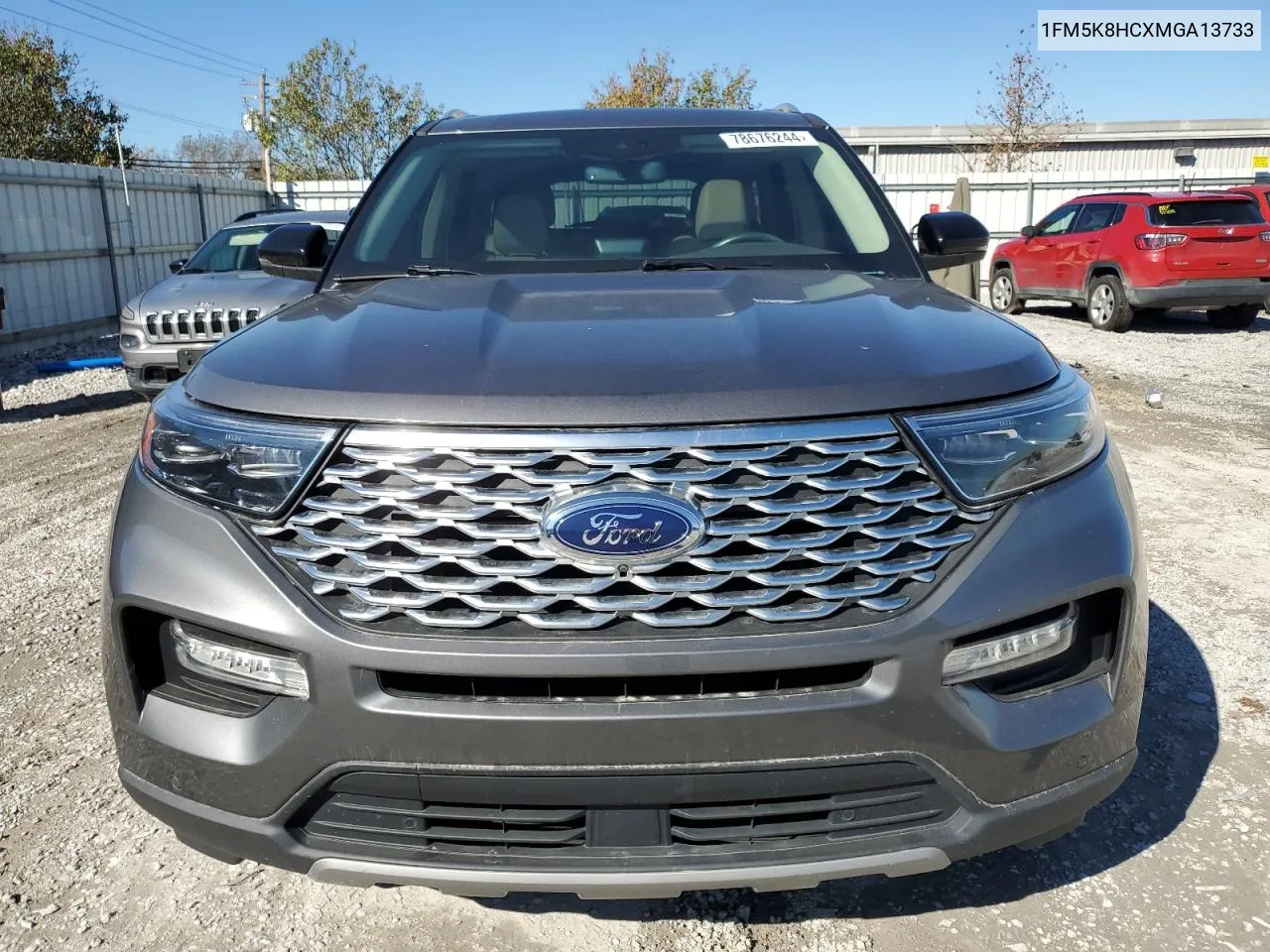 2021 Ford Explorer Platinum VIN: 1FM5K8HCXMGA13733 Lot: 78676244