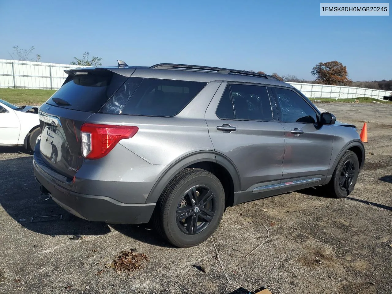 2021 Ford Explorer Xlt VIN: 1FMSK8DH0MGB20245 Lot: 79536904