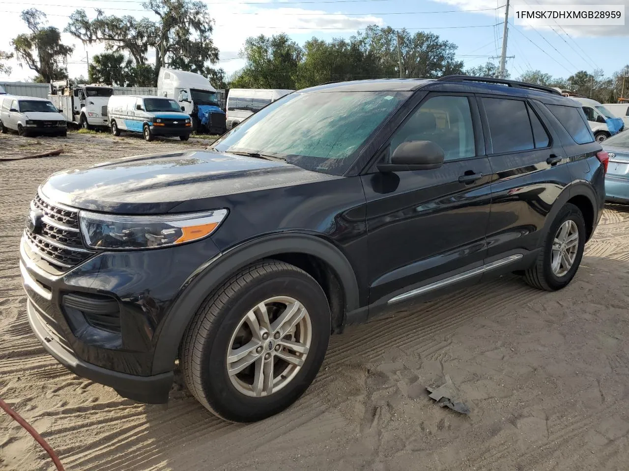 2021 Ford Explorer Xlt VIN: 1FMSK7DHXMGB28959 Lot: 81299444