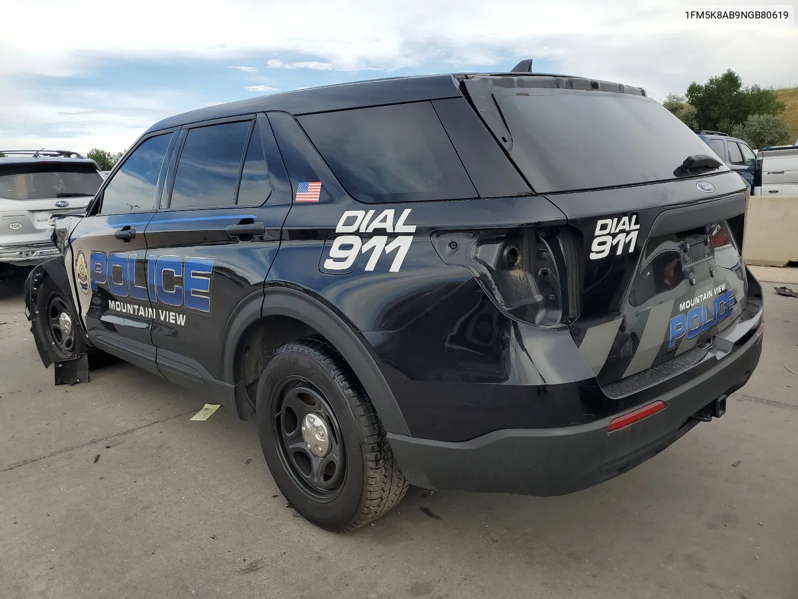 2022 Ford Explorer Police Interceptor VIN: 1FM5K8AB9NGB80619 Lot: 68309814