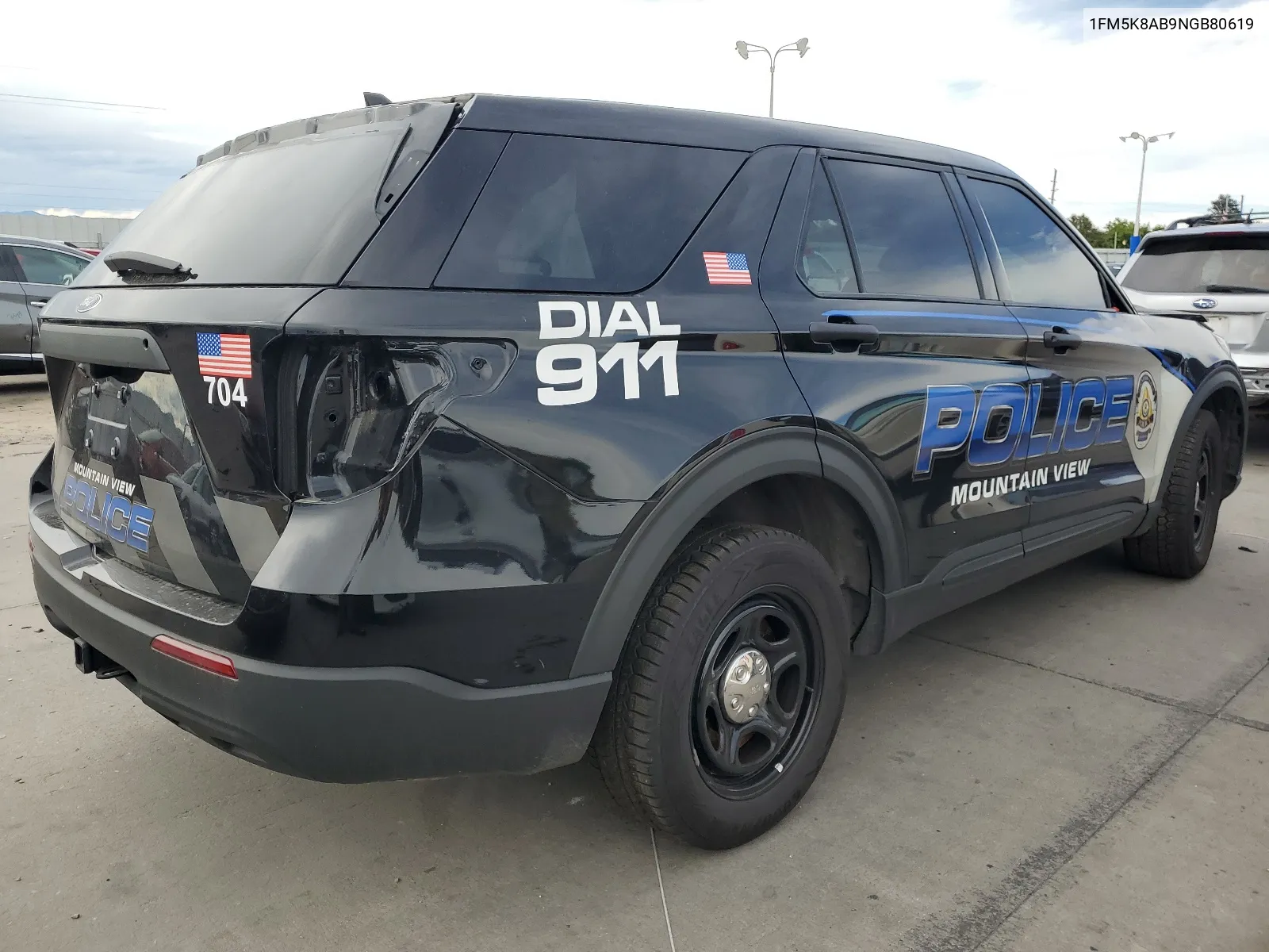 2022 Ford Explorer Police Interceptor VIN: 1FM5K8AB9NGB80619 Lot: 68309814