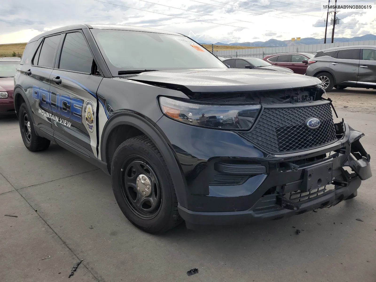 2022 Ford Explorer Police Interceptor VIN: 1FM5K8AB9NGB80619 Lot: 68309814