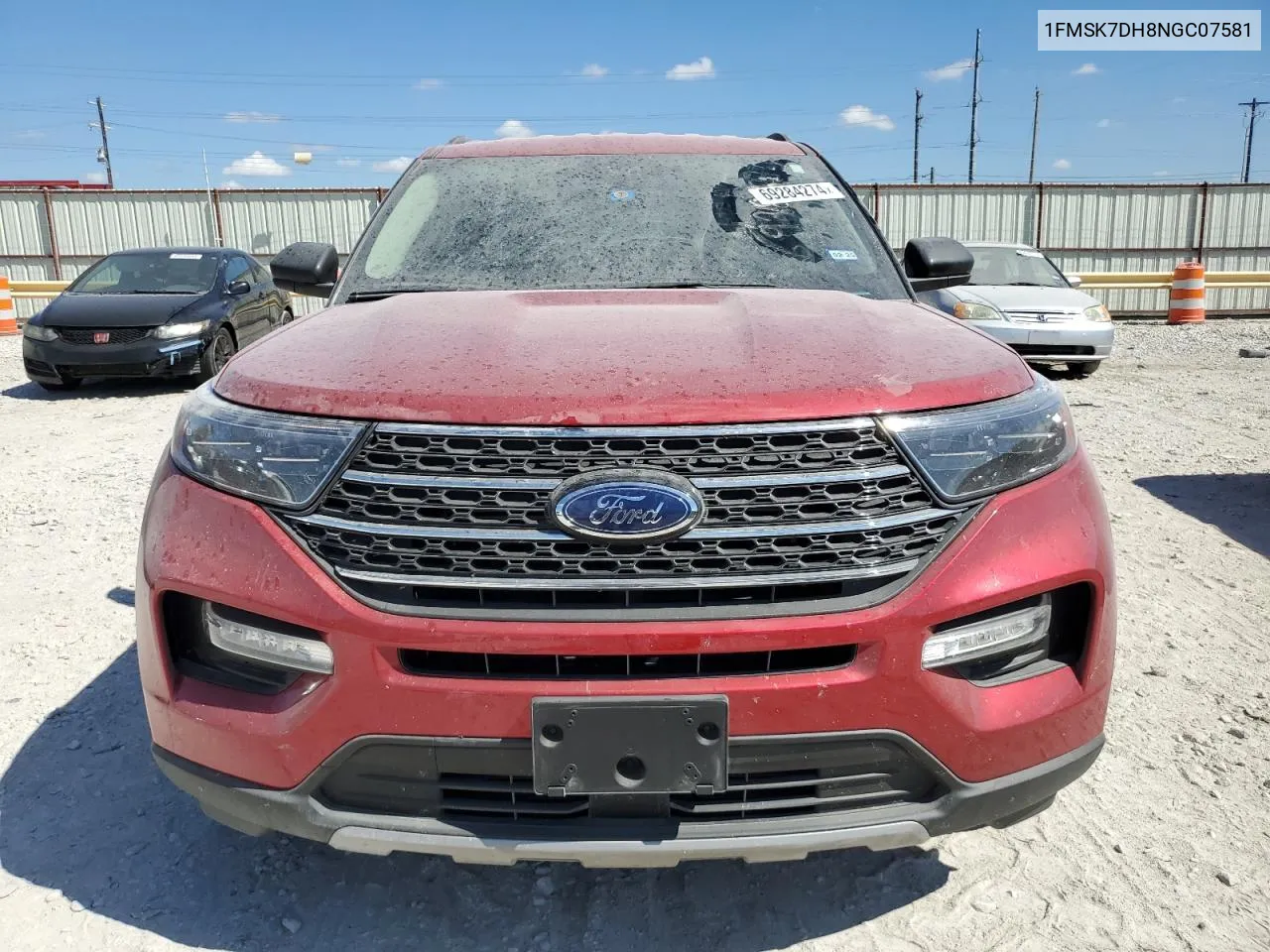 2022 Ford Explorer Xlt VIN: 1FMSK7DH8NGC07581 Lot: 69284274