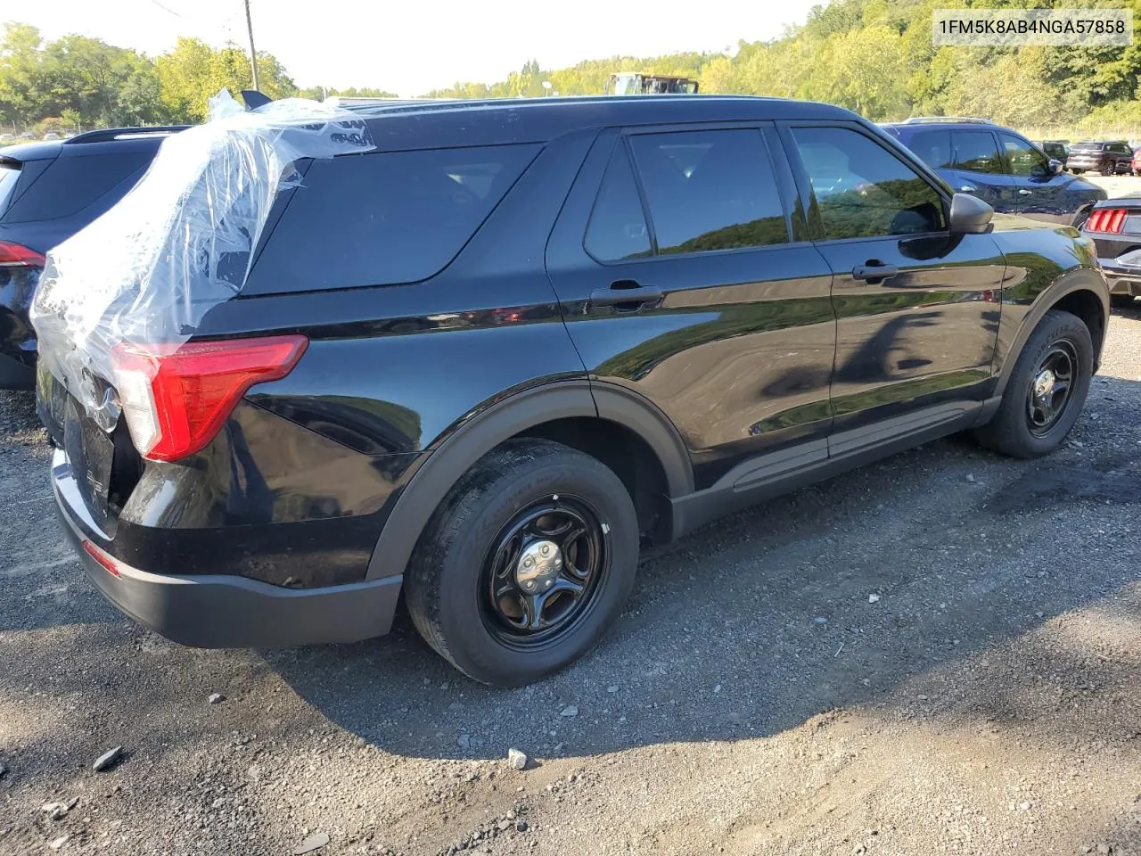 2022 Ford Explorer Police Interceptor VIN: 1FM5K8AB4NGA57858 Lot: 69988424