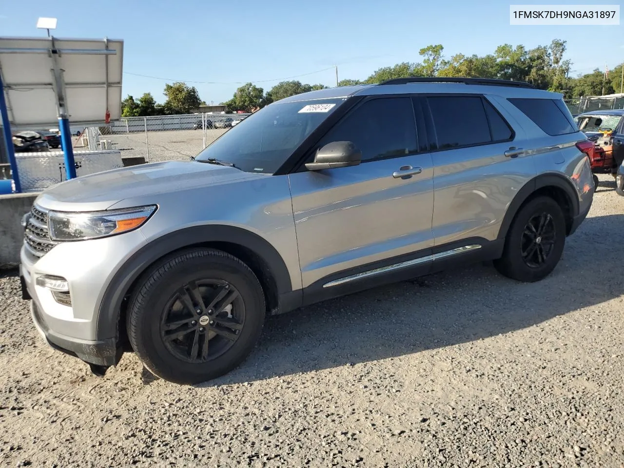 2022 Ford Explorer Xlt VIN: 1FMSK7DH9NGA31897 Lot: 70596104