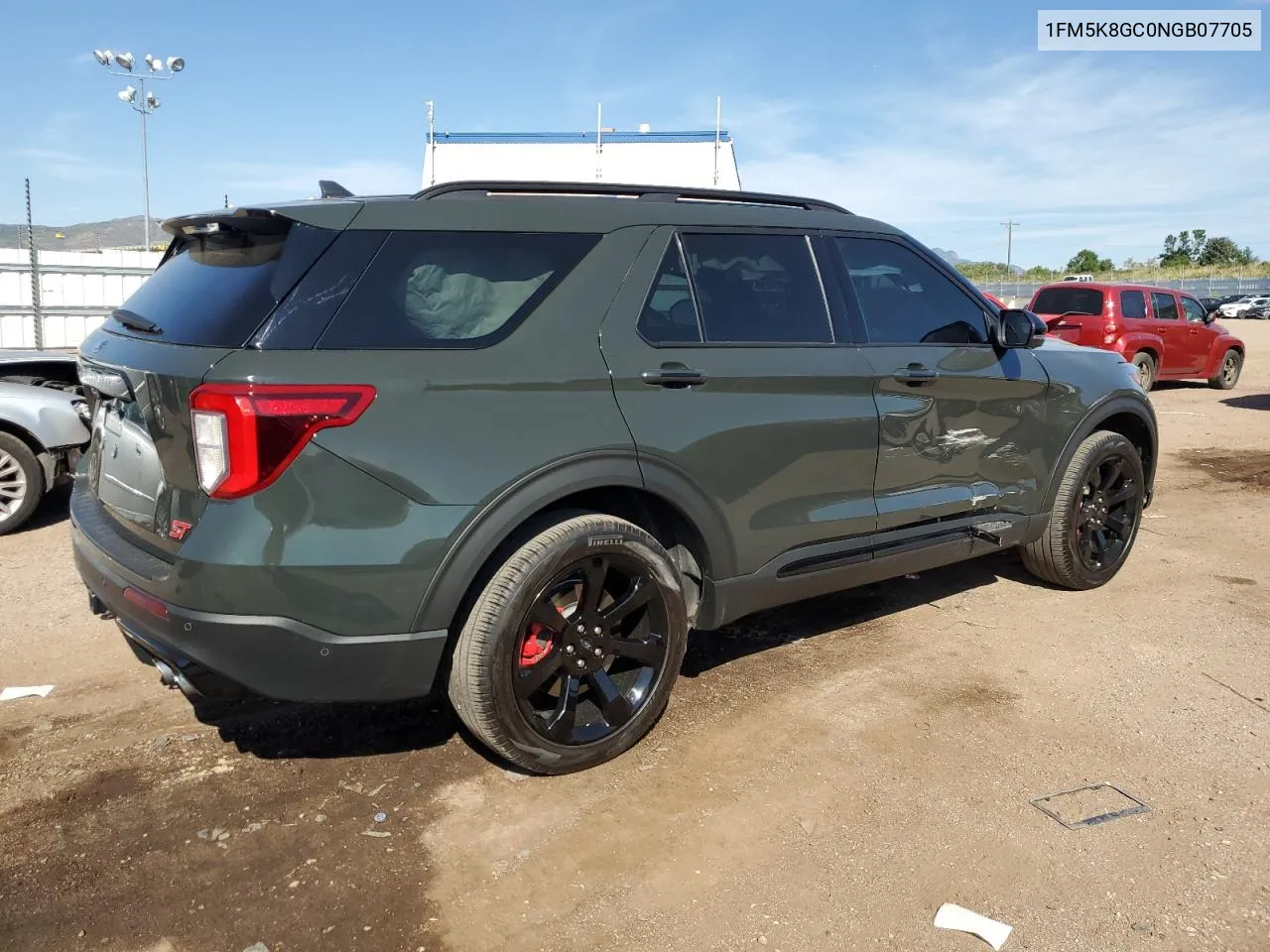 2022 Ford Explorer St VIN: 1FM5K8GC0NGB07705 Lot: 70869444