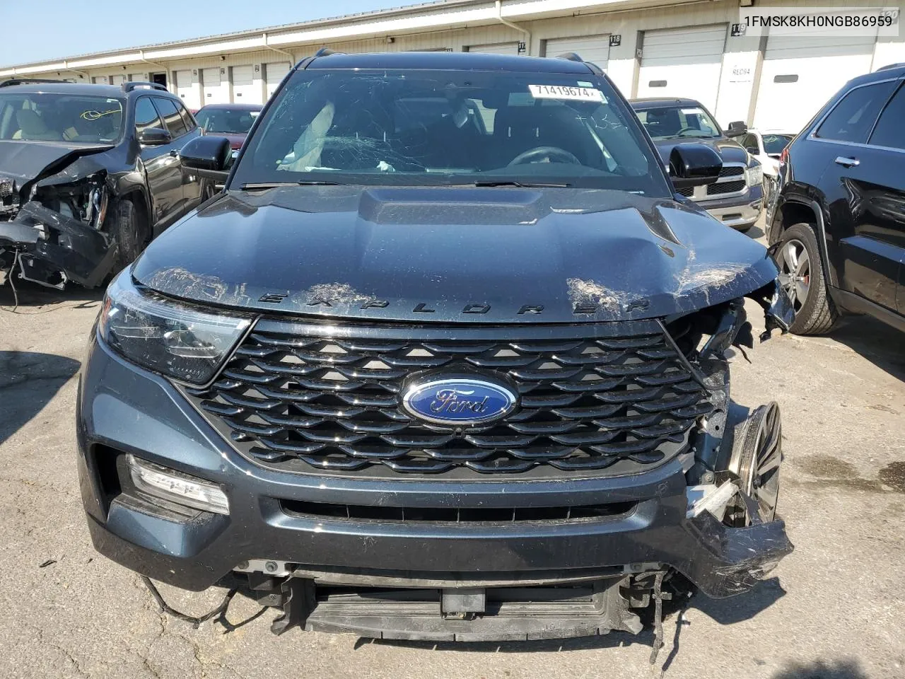 2022 Ford Explorer St-Line VIN: 1FMSK8KH0NGB86959 Lot: 71419674