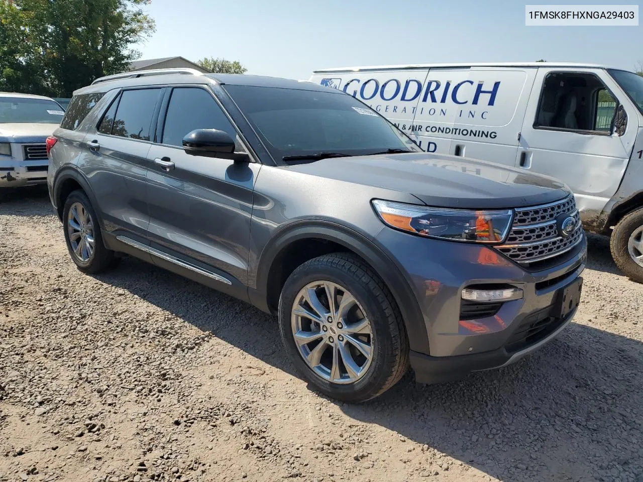 2022 Ford Explorer Limited VIN: 1FMSK8FHXNGA29403 Lot: 72179944