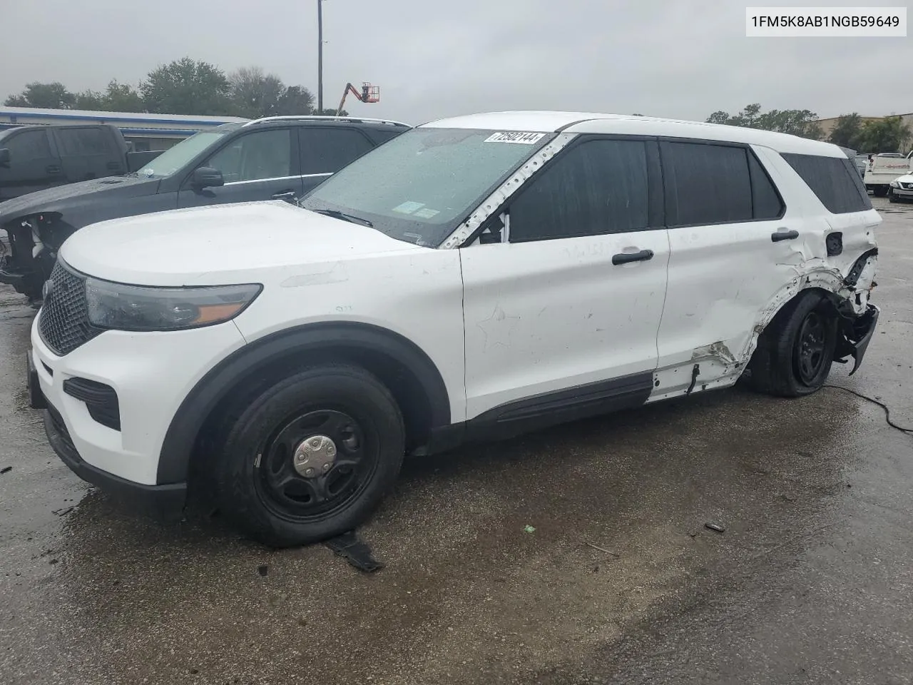 2022 Ford Explorer Police Interceptor VIN: 1FM5K8AB1NGB59649 Lot: 72502144