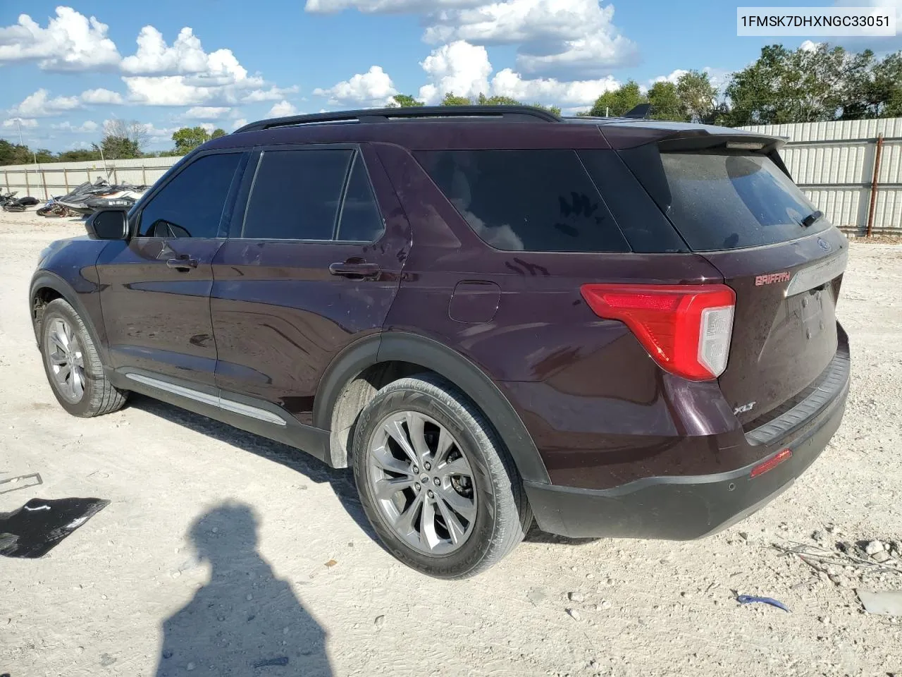 2022 Ford Explorer Xlt VIN: 1FMSK7DHXNGC33051 Lot: 72508914