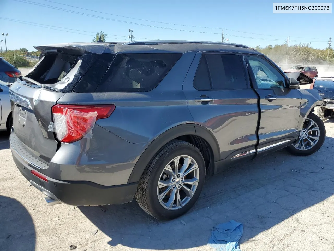 2022 Ford Explorer Limited VIN: 1FMSK7FH5NGB00078 Lot: 75008584