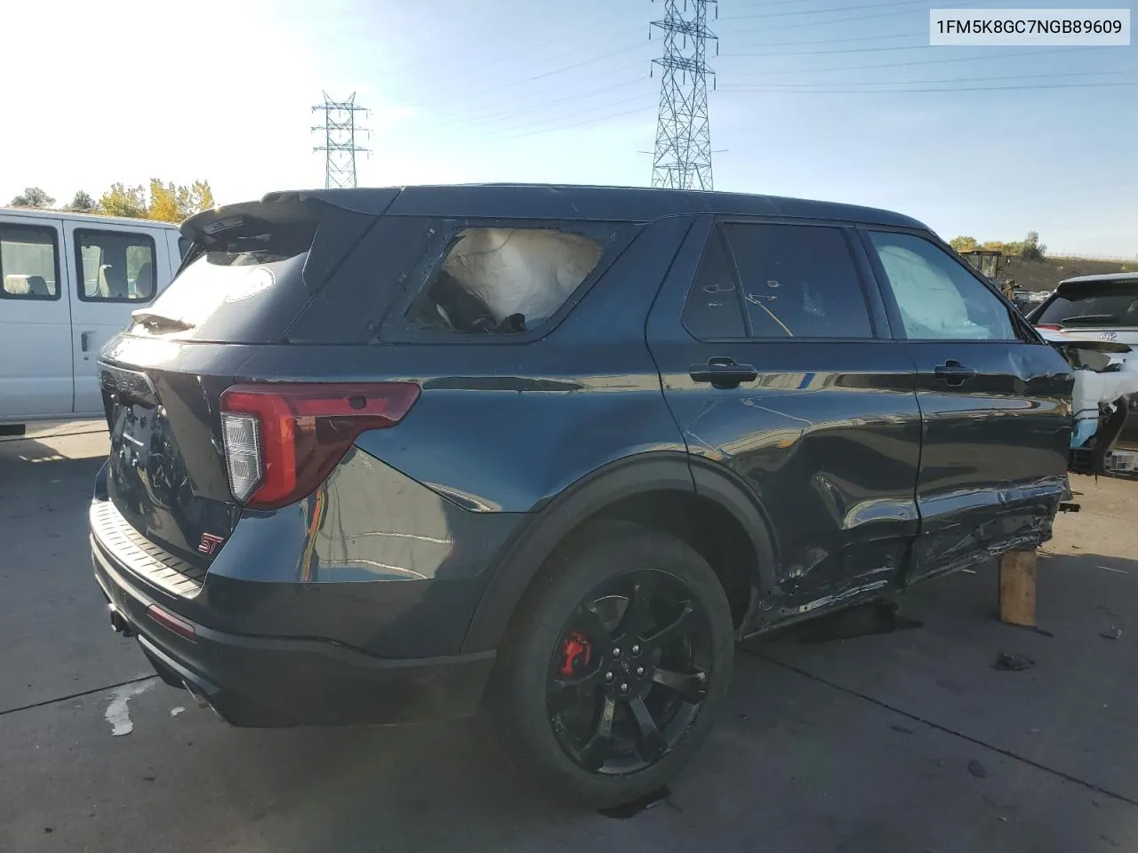 2022 Ford Explorer St VIN: 1FM5K8GC7NGB89609 Lot: 75076314