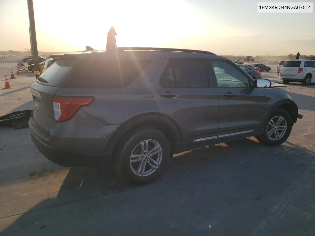 2022 Ford Explorer Xlt VIN: 1FMSK8DH4NGA07514 Lot: 75460384