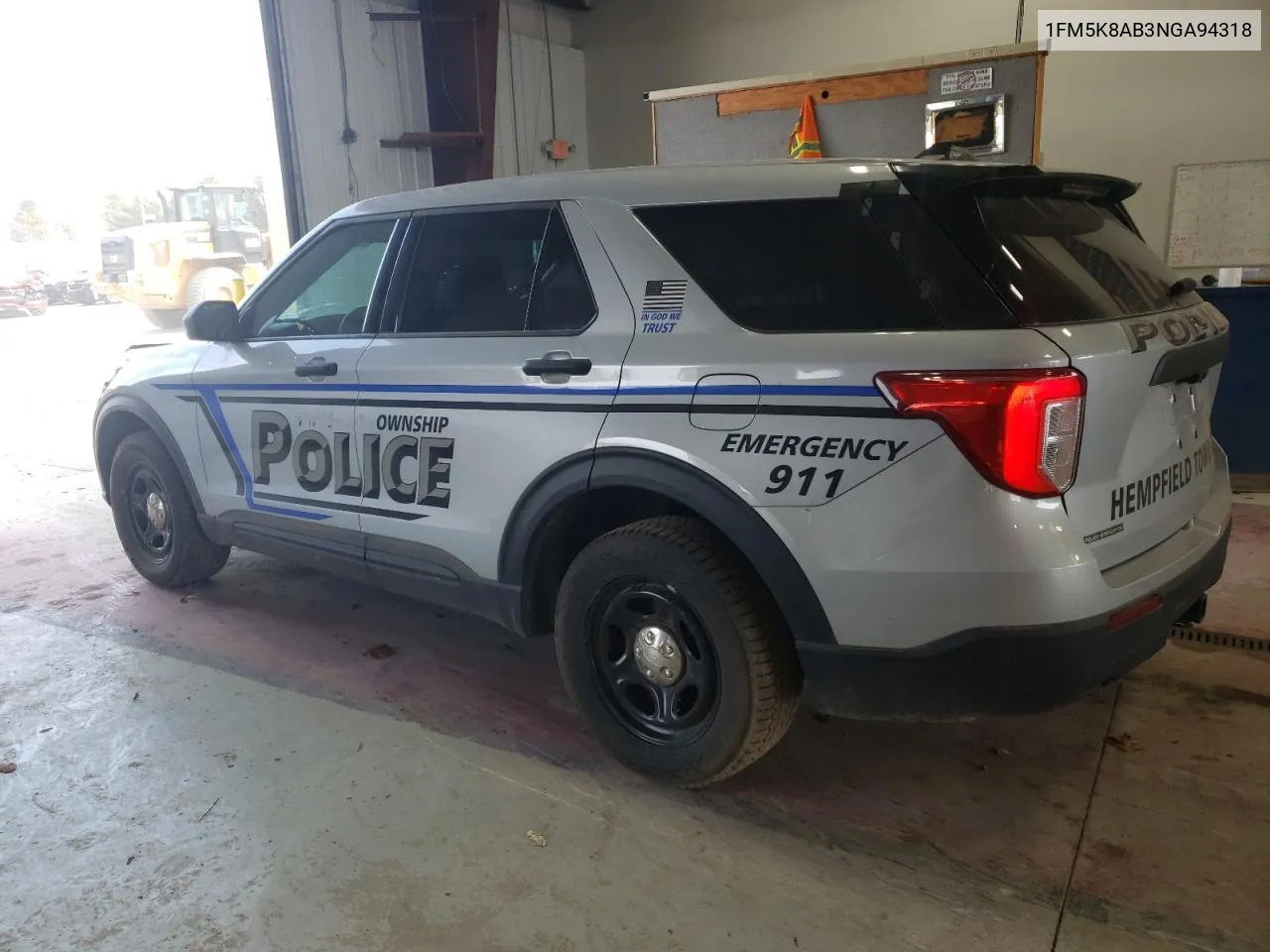 2022 Ford Explorer Police Interceptor VIN: 1FM5K8AB3NGA94318 Lot: 77249654