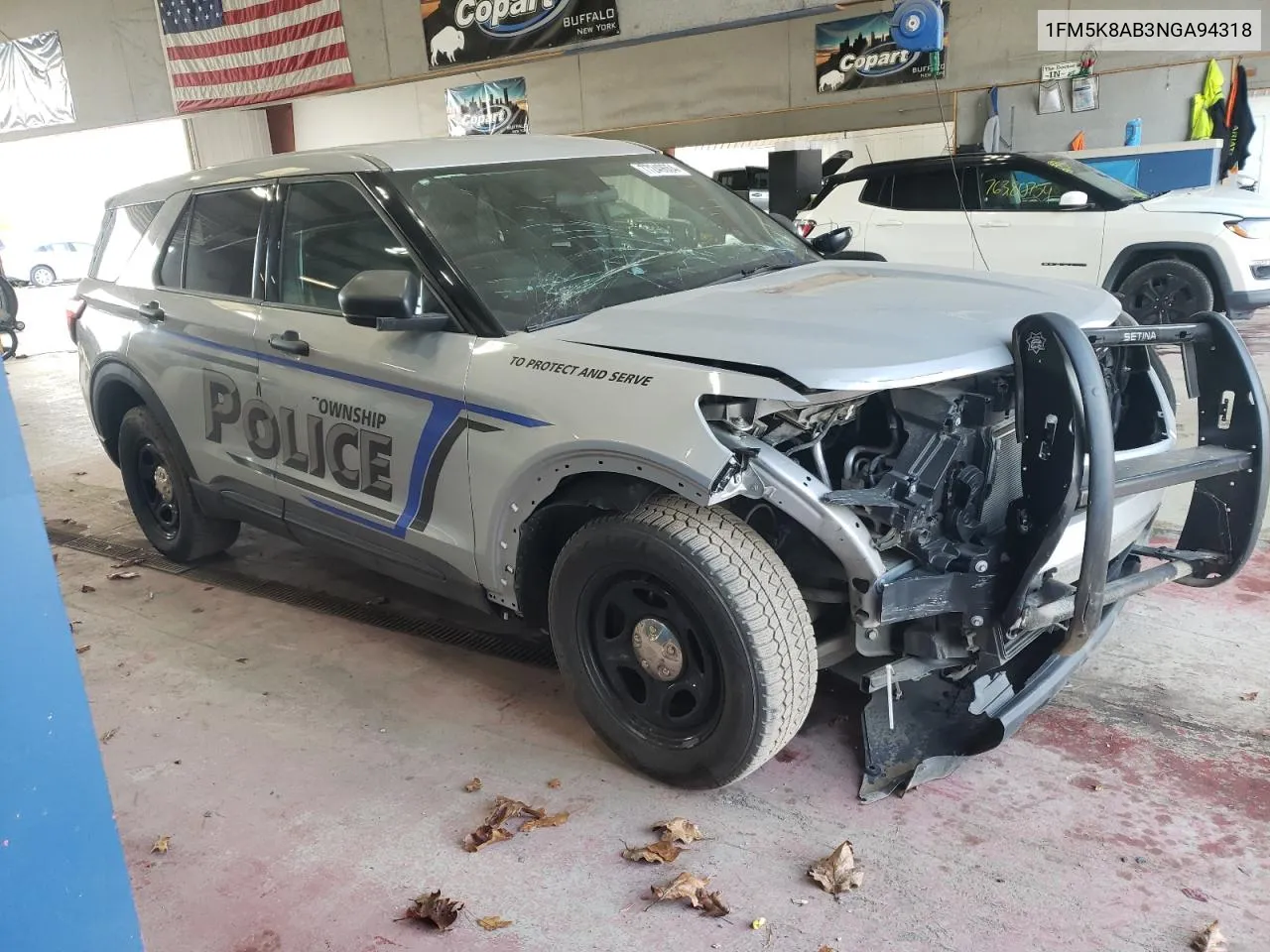 2022 Ford Explorer Police Interceptor VIN: 1FM5K8AB3NGA94318 Lot: 77249654