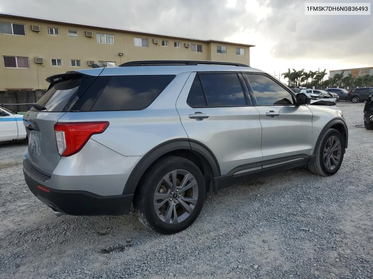 2022 Ford Explorer Xlt VIN: 1FMSK7DH6NGB36493 Lot: 77412694