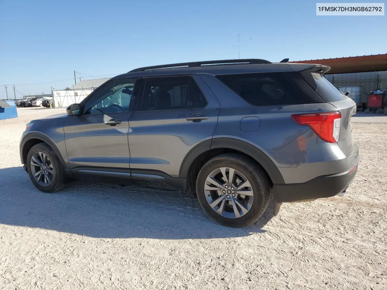 2022 Ford Explorer Xlt VIN: 1FMSK7DH3NGB62792 Lot: 78882974