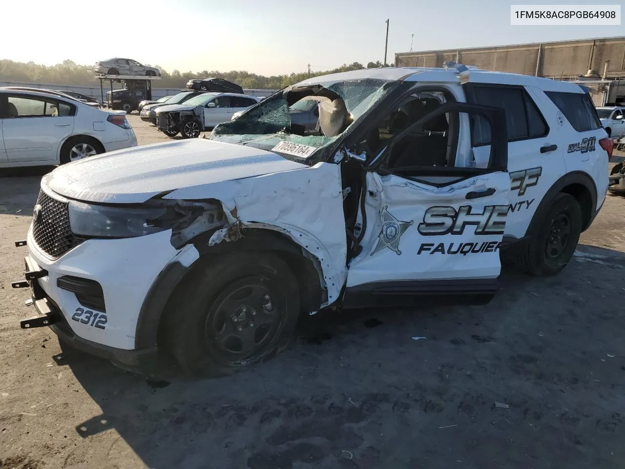 2023 Ford Explorer Police Interceptor VIN: 1FM5K8AC8PGB64908 Lot: 70596164