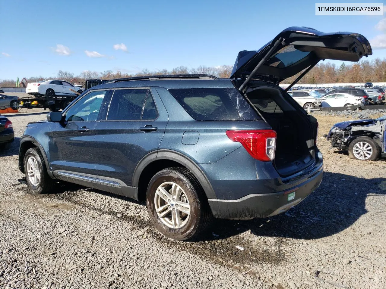 2024 Ford Explorer Xlt VIN: 1FMSK8DH6RGA76596 Lot: 80110934