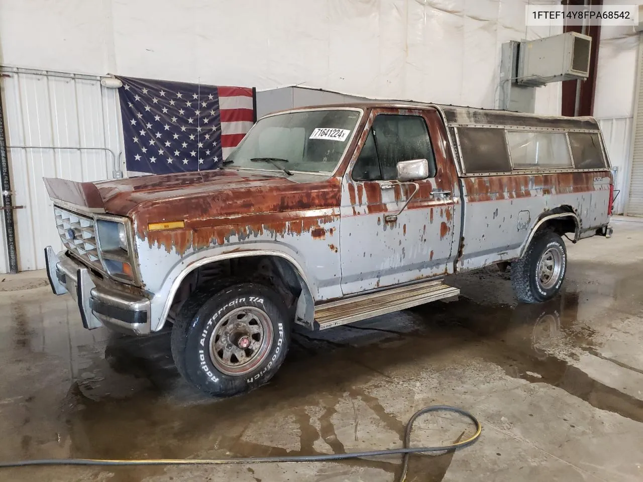 1985 Ford F150 VIN: 1FTEF14Y8FPA68542 Lot: 71641224