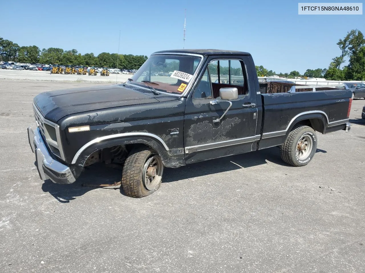 1986 Ford F150 VIN: 1FTCF15N8GNA48610 Lot: 68339324