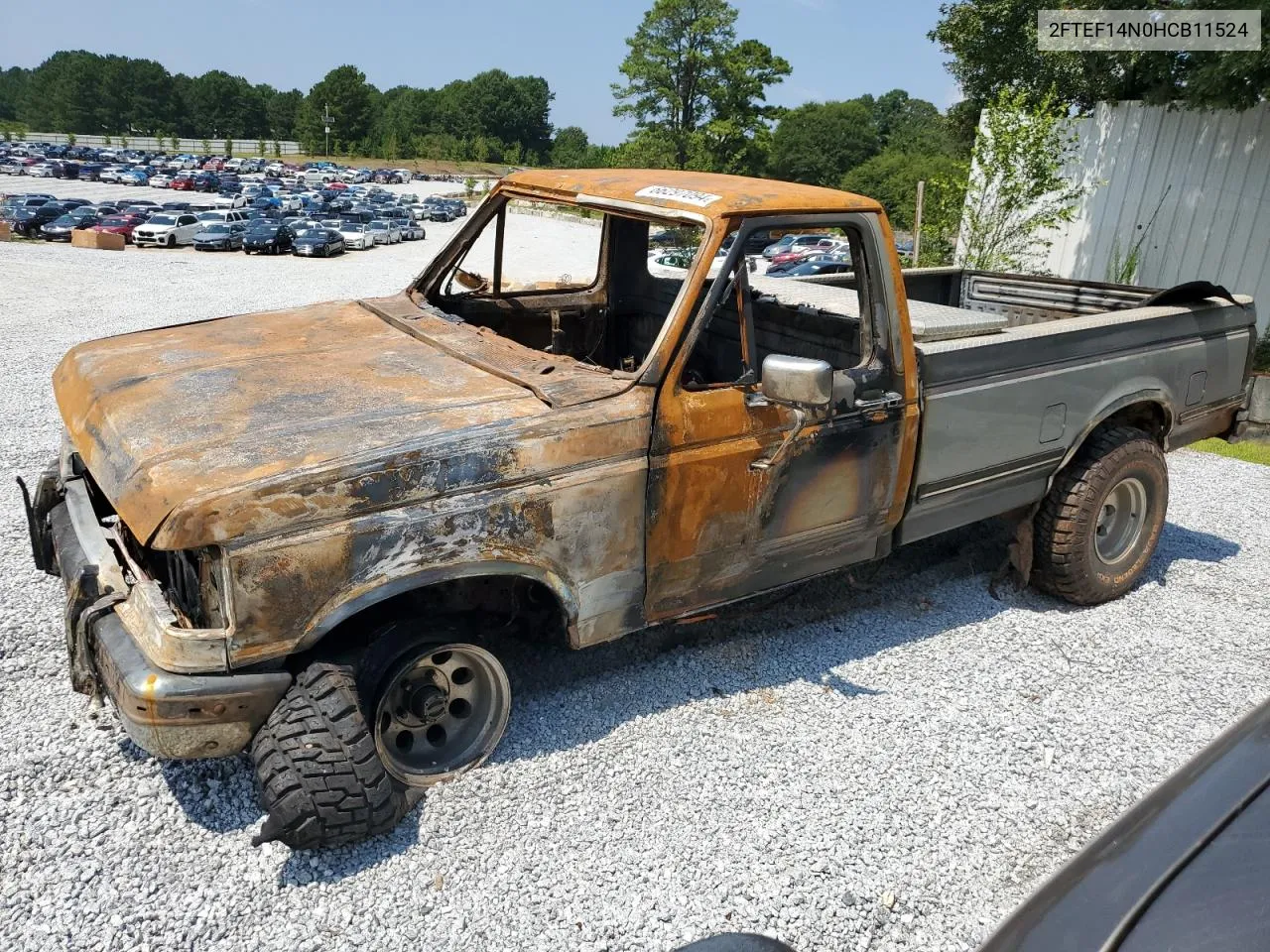 1987 Ford F150 VIN: 2FTEF14N0HCB11524 Lot: 66297094