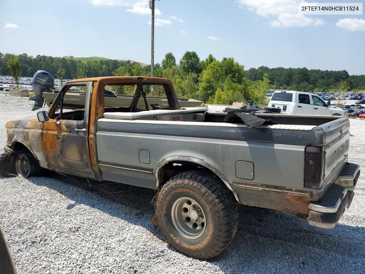 1987 Ford F150 VIN: 2FTEF14N0HCB11524 Lot: 66297094