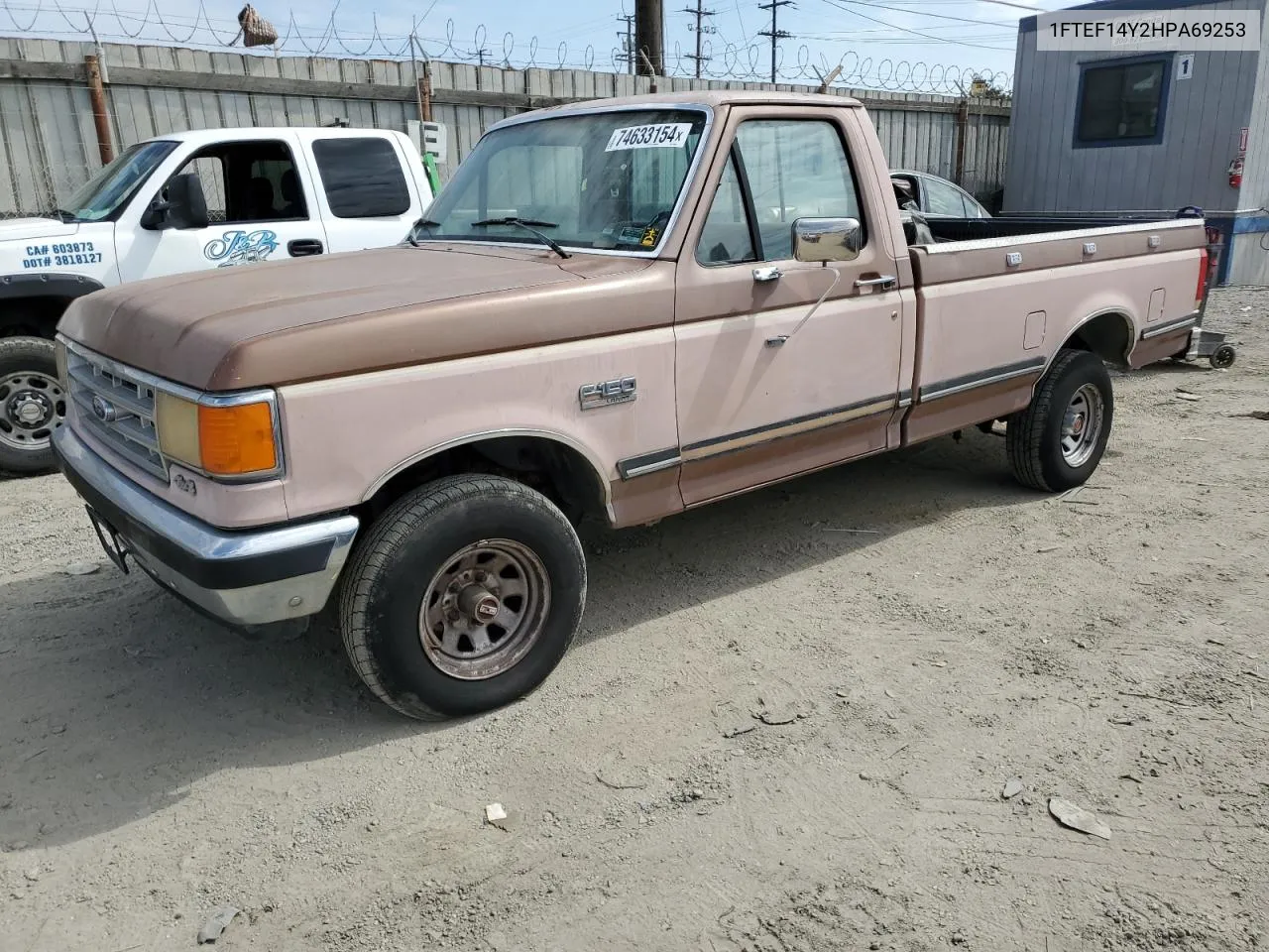 1987 Ford F150 VIN: 1FTEF14Y2HPA69253 Lot: 74633154