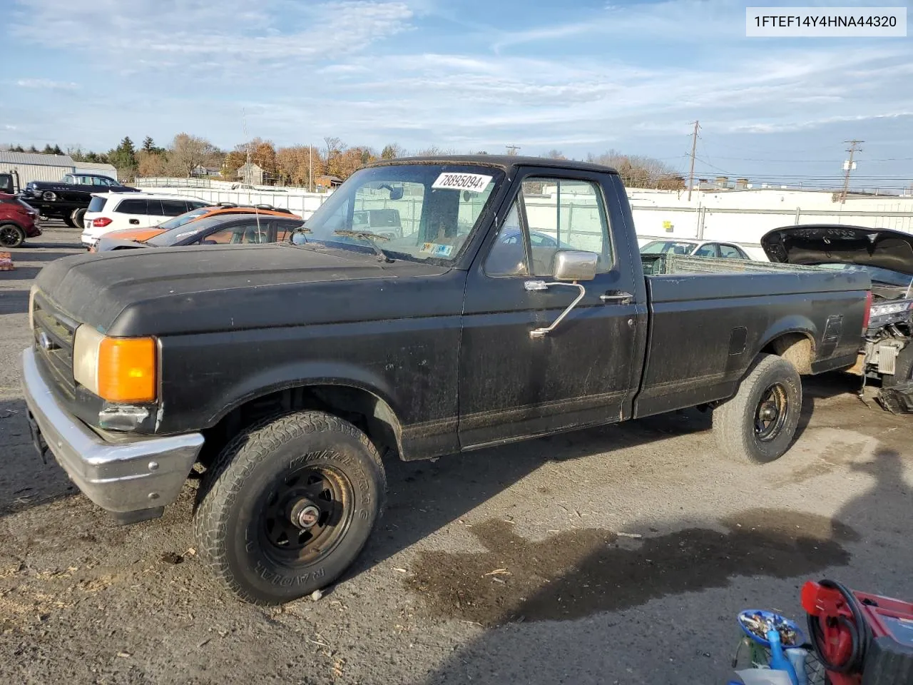 1987 Ford F150 VIN: 1FTEF14Y4HNA44320 Lot: 78895094