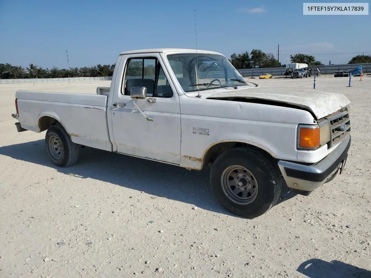 1989 Ford F150 VIN: 1FTEF15Y7KLA17839 Lot: 78828454