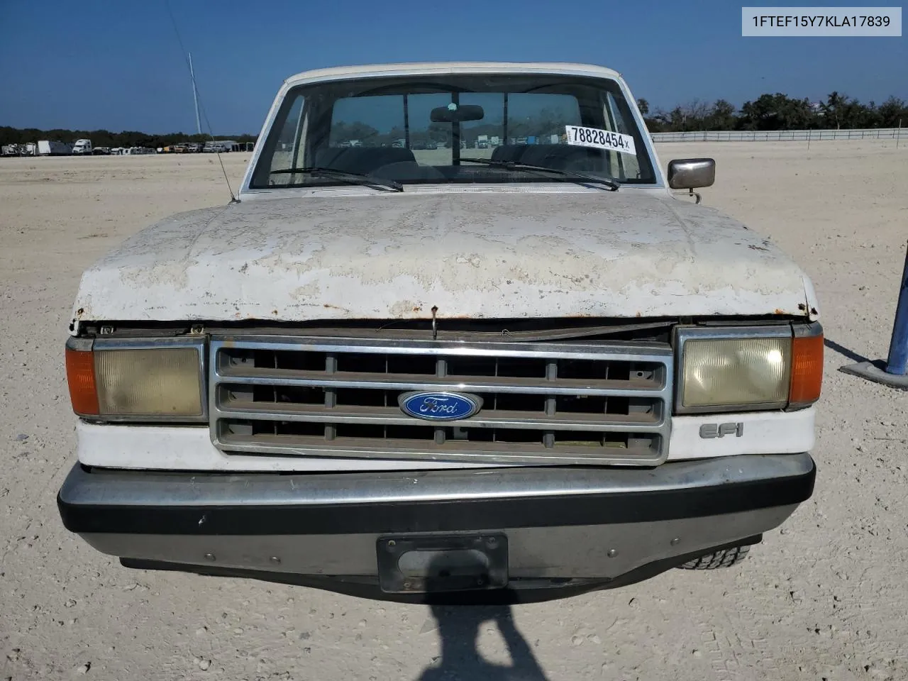 1989 Ford F150 VIN: 1FTEF15Y7KLA17839 Lot: 78828454