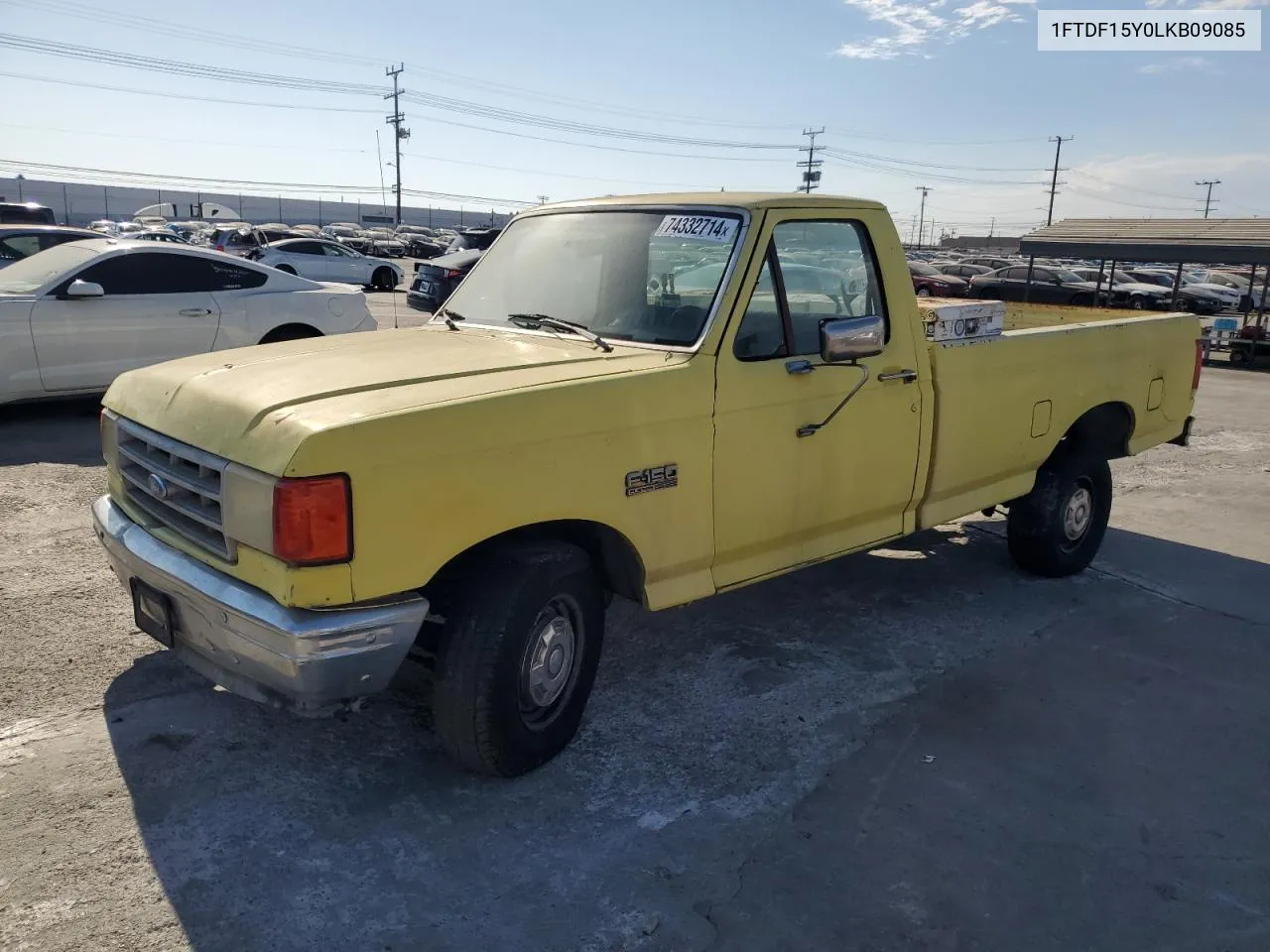 1990 Ford F150 VIN: 1FTDF15Y0LKB09085 Lot: 74332714