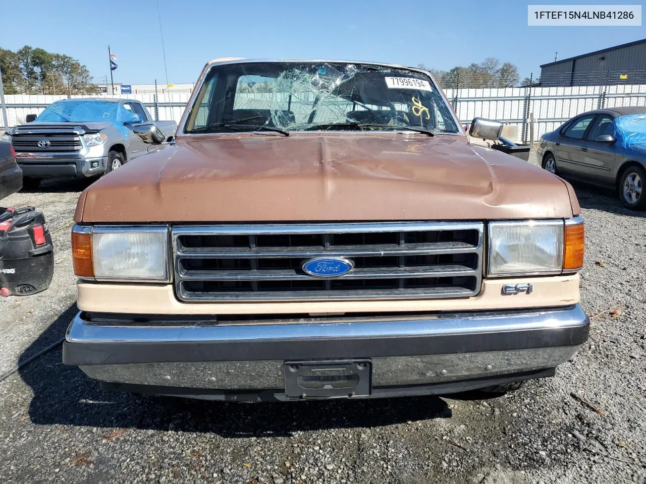 1990 Ford F150 VIN: 1FTEF15N4LNB41286 Lot: 77996194