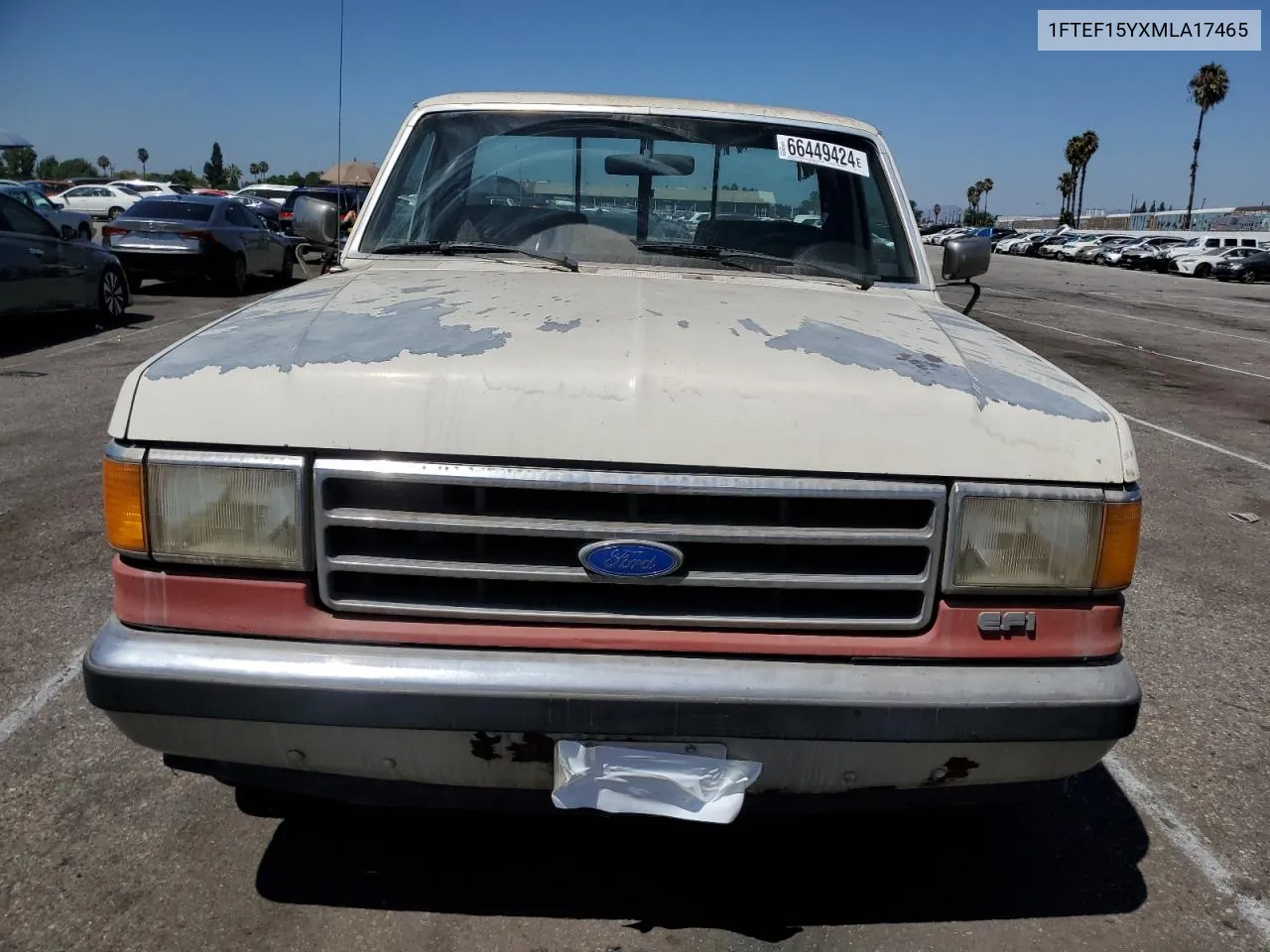 1991 Ford F150 VIN: 1FTEF15YXMLA17465 Lot: 66449424