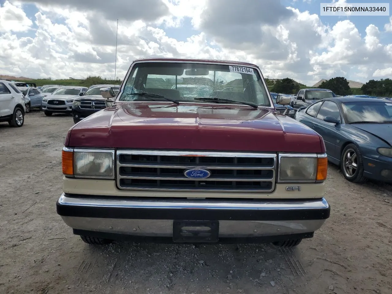 1991 Ford F150 VIN: 1FTDF15N0MNA33440 Lot: 77872164