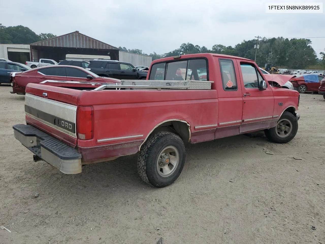 1992 Ford F150 VIN: 1FTEX15N8NKB89925 Lot: 62930744