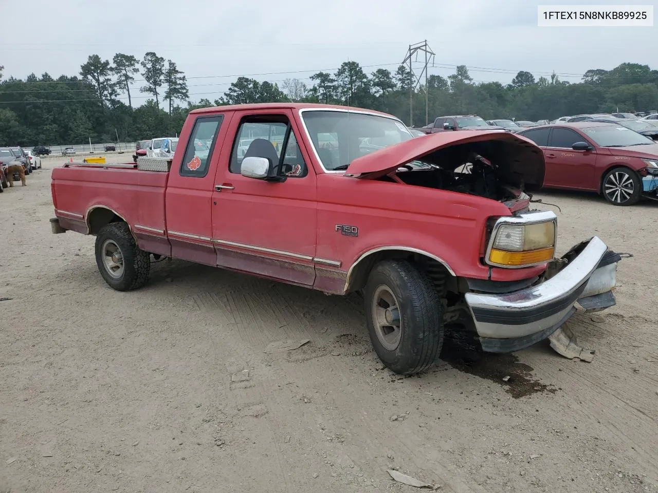 1992 Ford F150 VIN: 1FTEX15N8NKB89925 Lot: 62930744