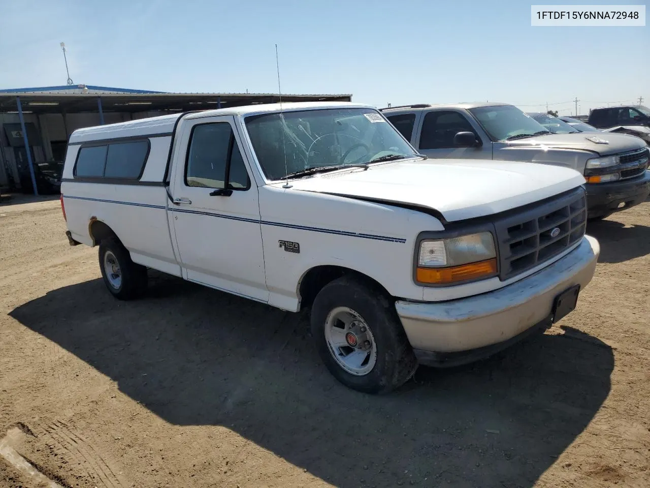 1992 Ford F150 VIN: 1FTDF15Y6NNA72948 Lot: 70535984