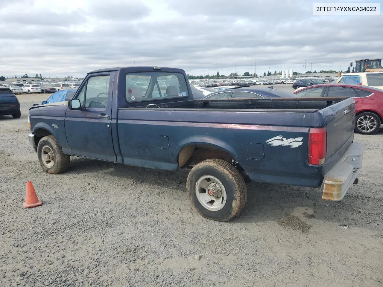 1992 Ford F150 VIN: 2FTEF14YXNCA34022 Lot: 70896874