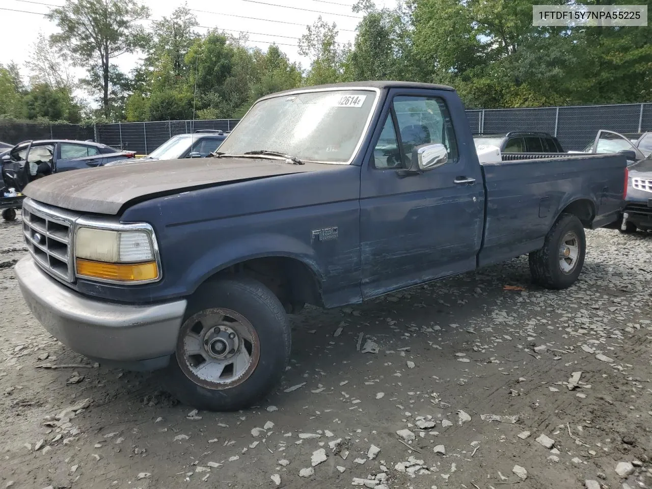 1992 Ford F150 VIN: 1FTDF15Y7NPA55225 Lot: 72142614