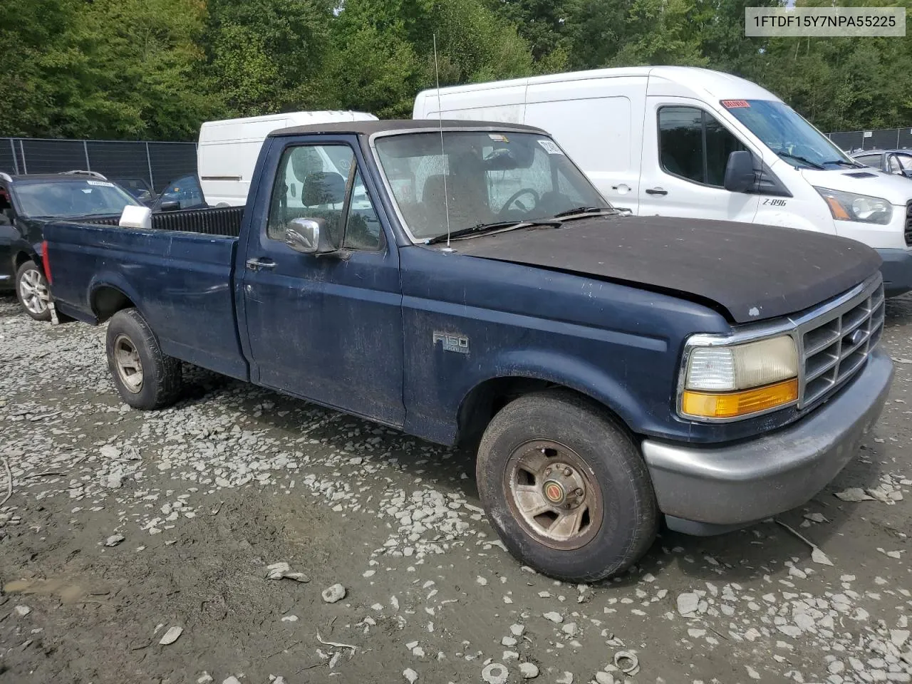 1992 Ford F150 VIN: 1FTDF15Y7NPA55225 Lot: 72142614