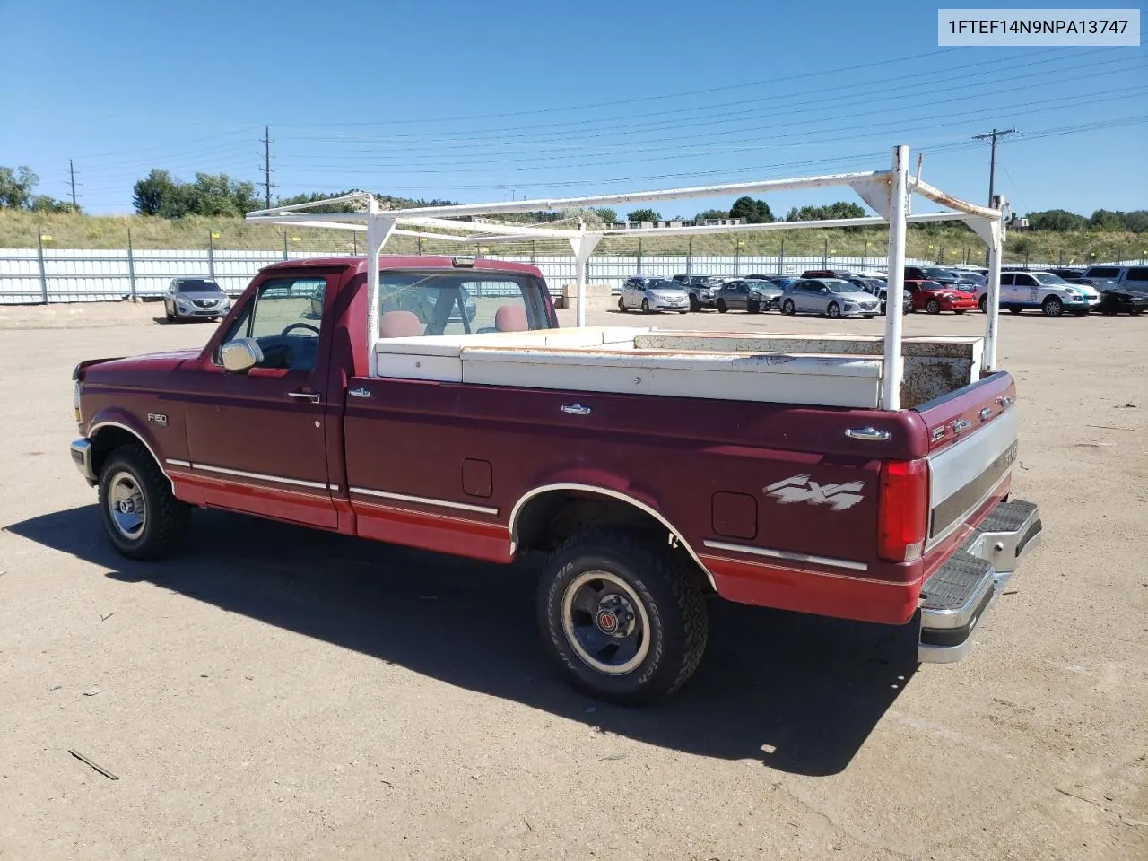 1992 Ford F150 VIN: 1FTEF14N9NPA13747 Lot: 72570174