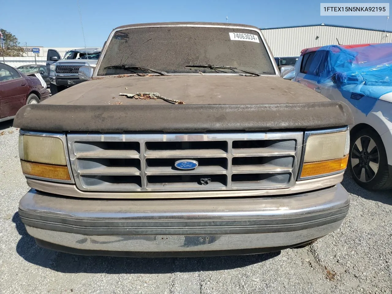 1992 Ford F150 VIN: 1FTEX15N5NKA92195 Lot: 74063034