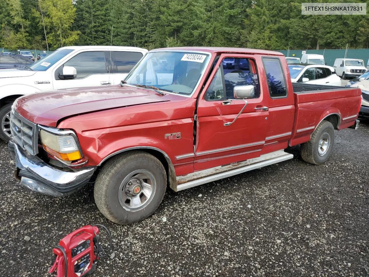 1992 Ford F150 VIN: 1FTEX15H3NKA17831 Lot: 74228244