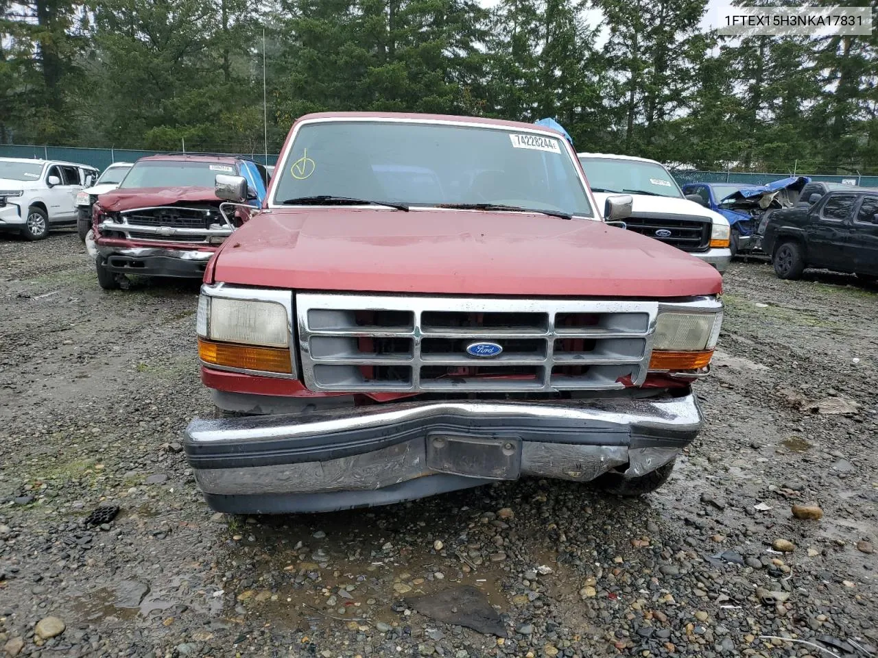 1992 Ford F150 VIN: 1FTEX15H3NKA17831 Lot: 74228244