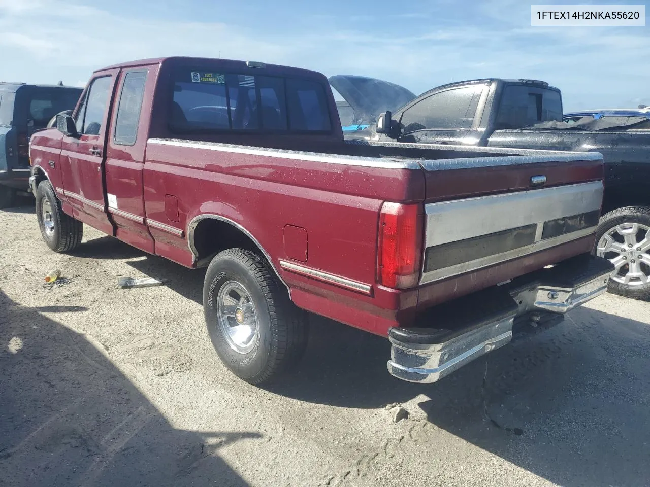 1992 Ford F150 VIN: 1FTEX14H2NKA55620 Lot: 76487124