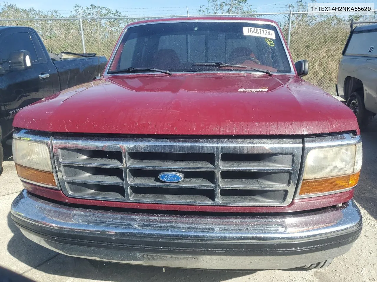 1992 Ford F150 VIN: 1FTEX14H2NKA55620 Lot: 76487124