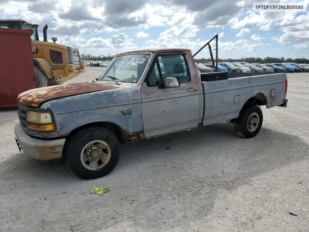 1992 Ford F150 VIN: 1FTDF15Y2NLB00580 Lot: 76871004