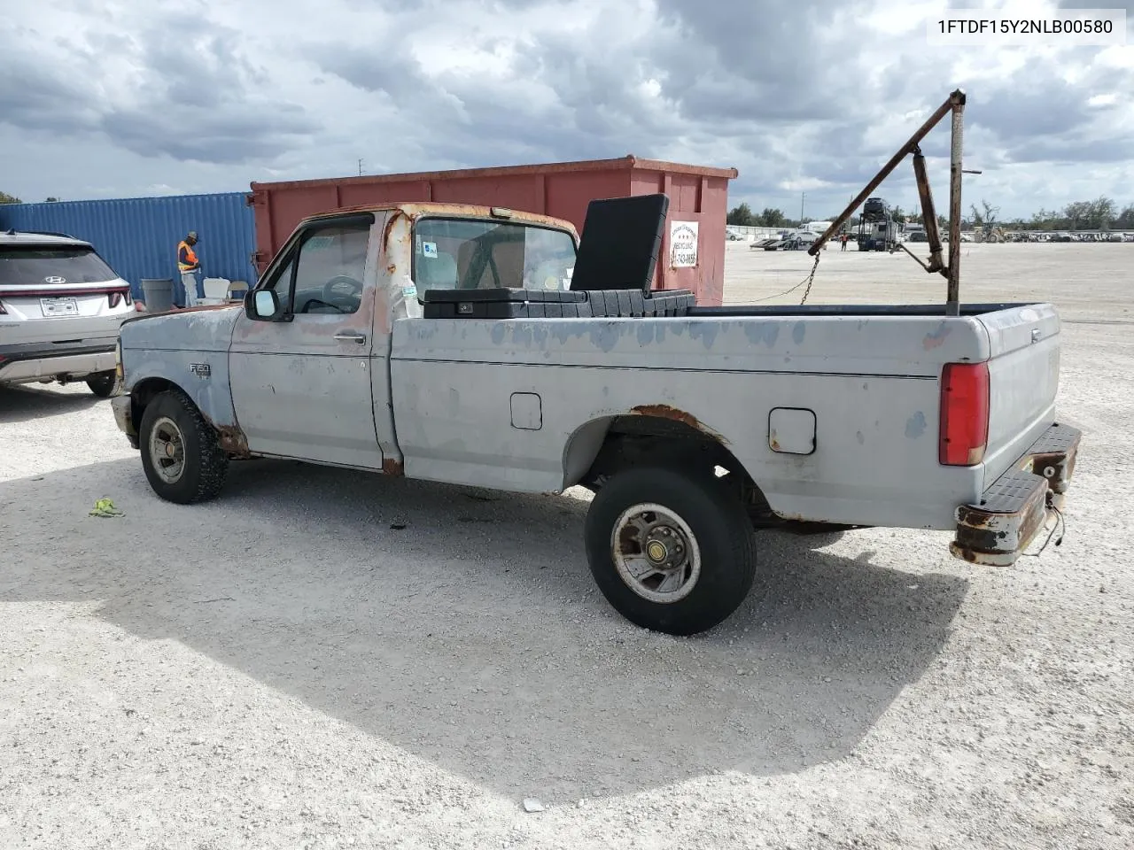 1992 Ford F150 VIN: 1FTDF15Y2NLB00580 Lot: 76871004