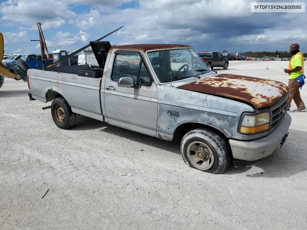 1992 Ford F150 VIN: 1FTDF15Y2NLB00580 Lot: 76871004